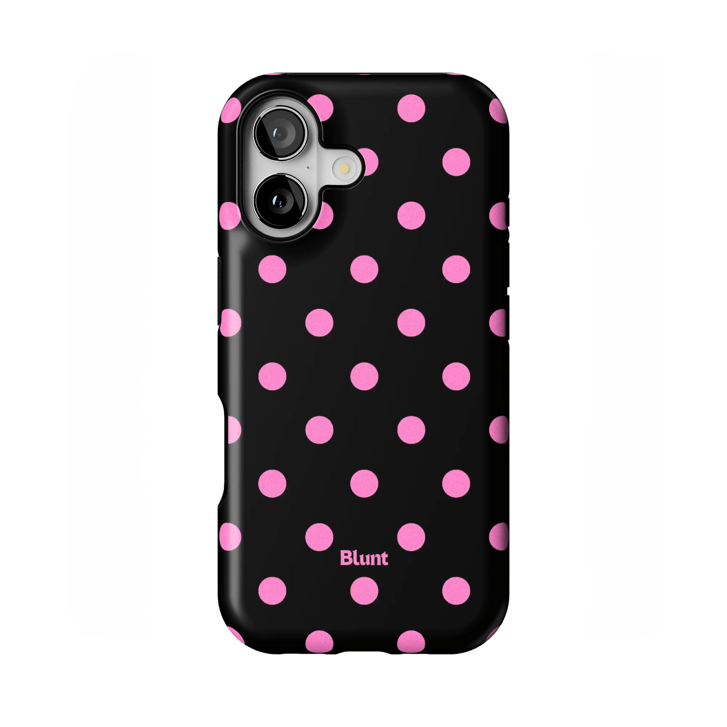 Pink and Black Polka iPhone Case - Blunt Cases
