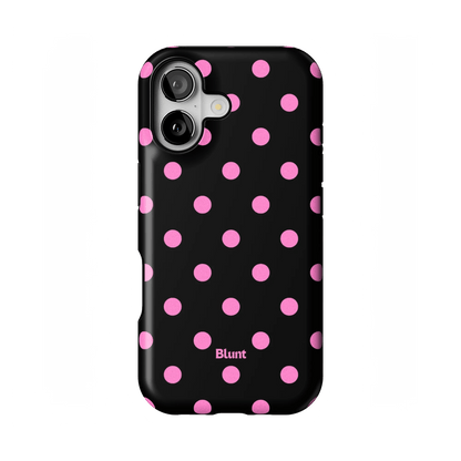 Pink and Black Polka iPhone Case - Blunt Cases