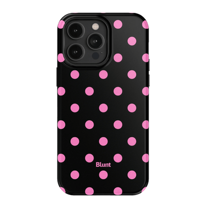 Pink and Black Polka iPhone Case - Blunt Cases