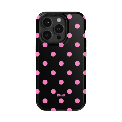 Pink and Black Polka iPhone Case - Blunt Cases