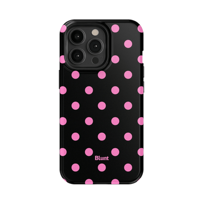 Pink and Black Polka iPhone Case - Blunt Cases