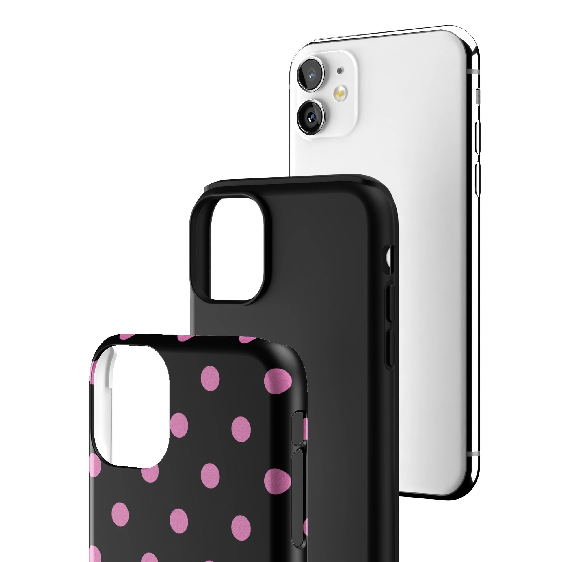 Pink and Black Polka iPhone Case gallery - Iphone_11_Iphone_3