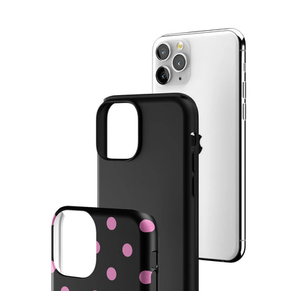 Pink and Black Polka iPhone Case gallery - Iphone_11_Pro_3