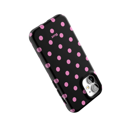 Pink and Black Polka iPhone Case gallery - Iphone_12_Mini_Air_Plus_5