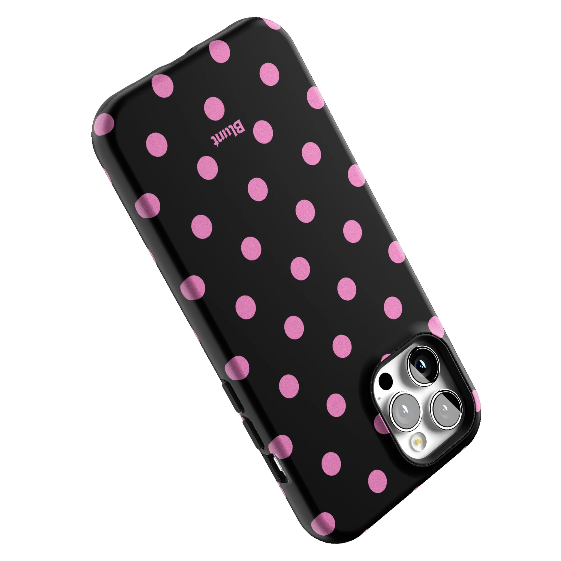 Pink and Black Polka iPhone Case gallery - Iphone_12_Pro_Max_5