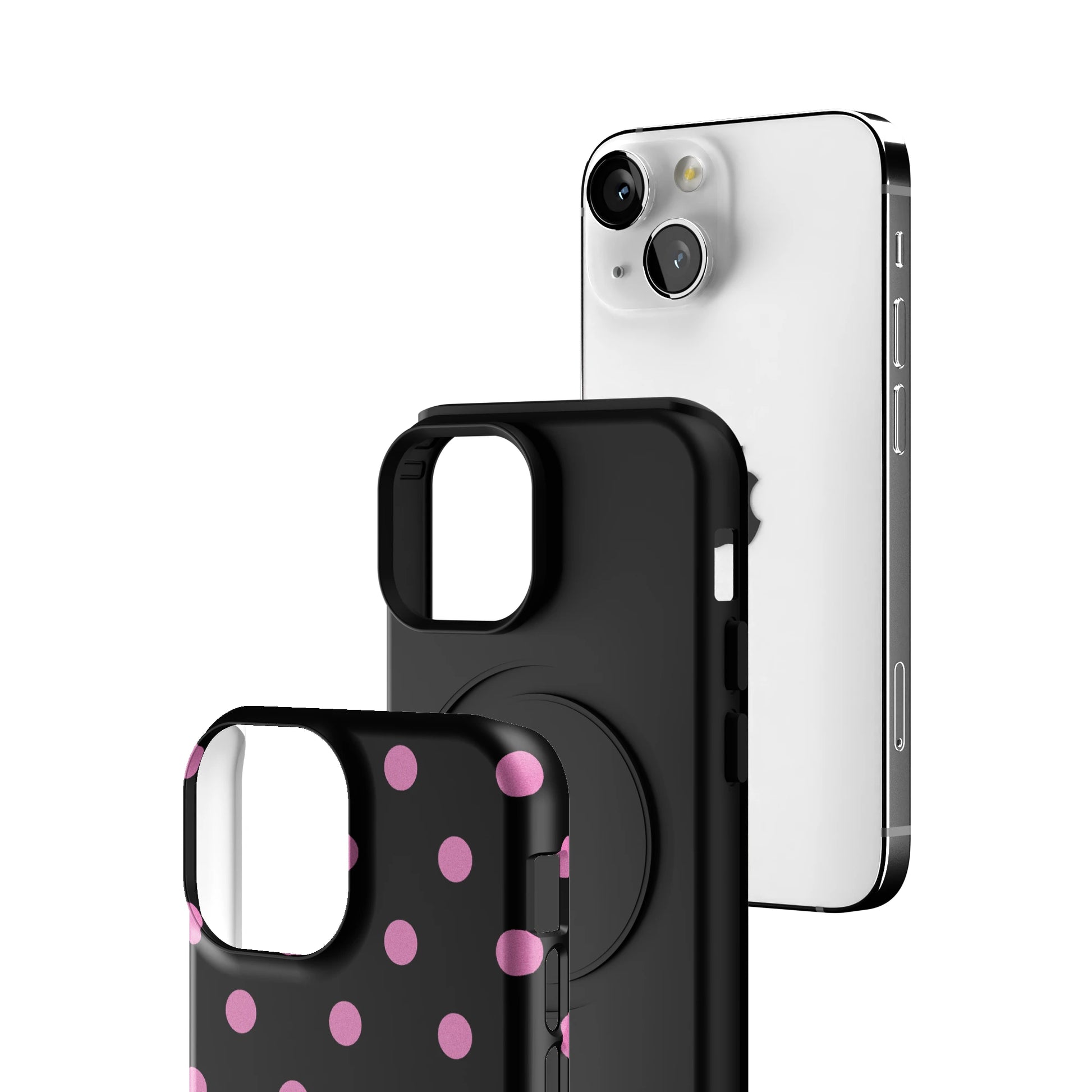 Pink and Black Polka iPhone Case gallery - Iphone_13_Mini_Air_Plus_3