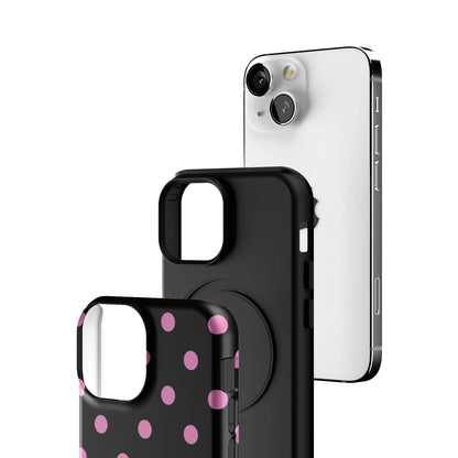 Pink and Black Polka iPhone Case gallery - Iphone_13_Mini_Air_Plus_3
