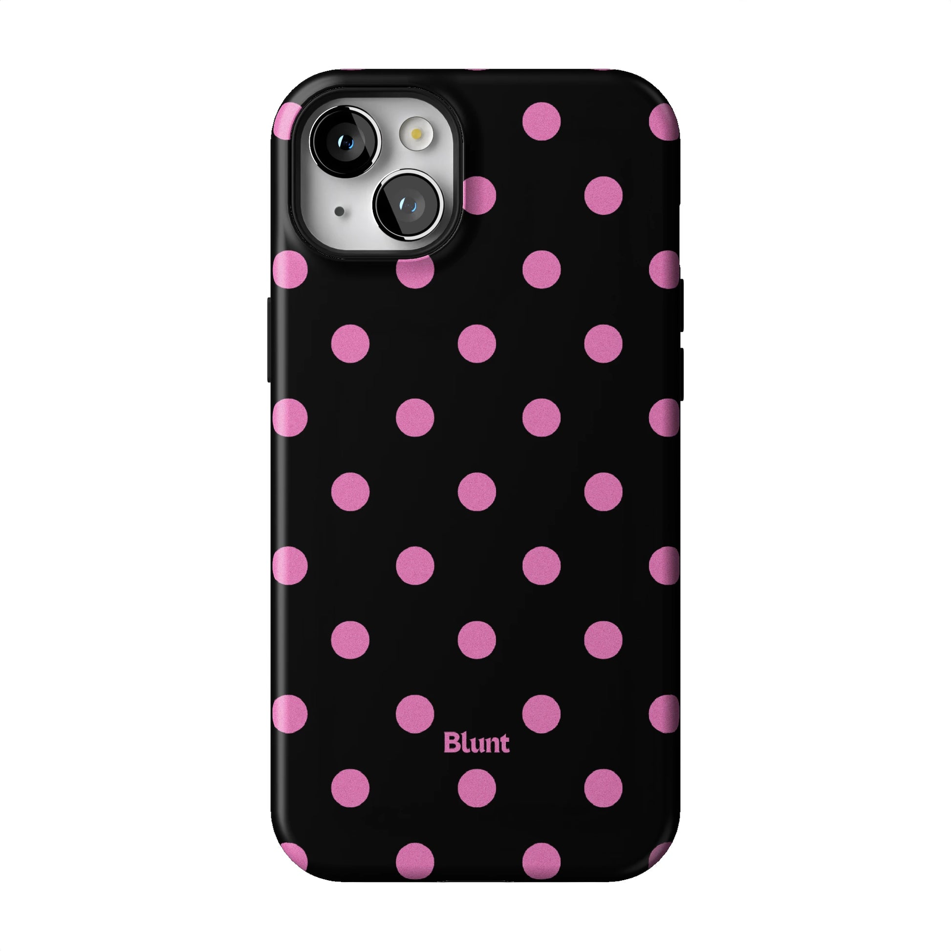 Pink and Black Polka iPhone Case gallery - Iphone_14_Mini_Air_Plus_1