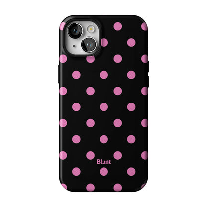Pink and Black Polka iPhone Case gallery - Iphone_14_Mini_Air_Plus_1