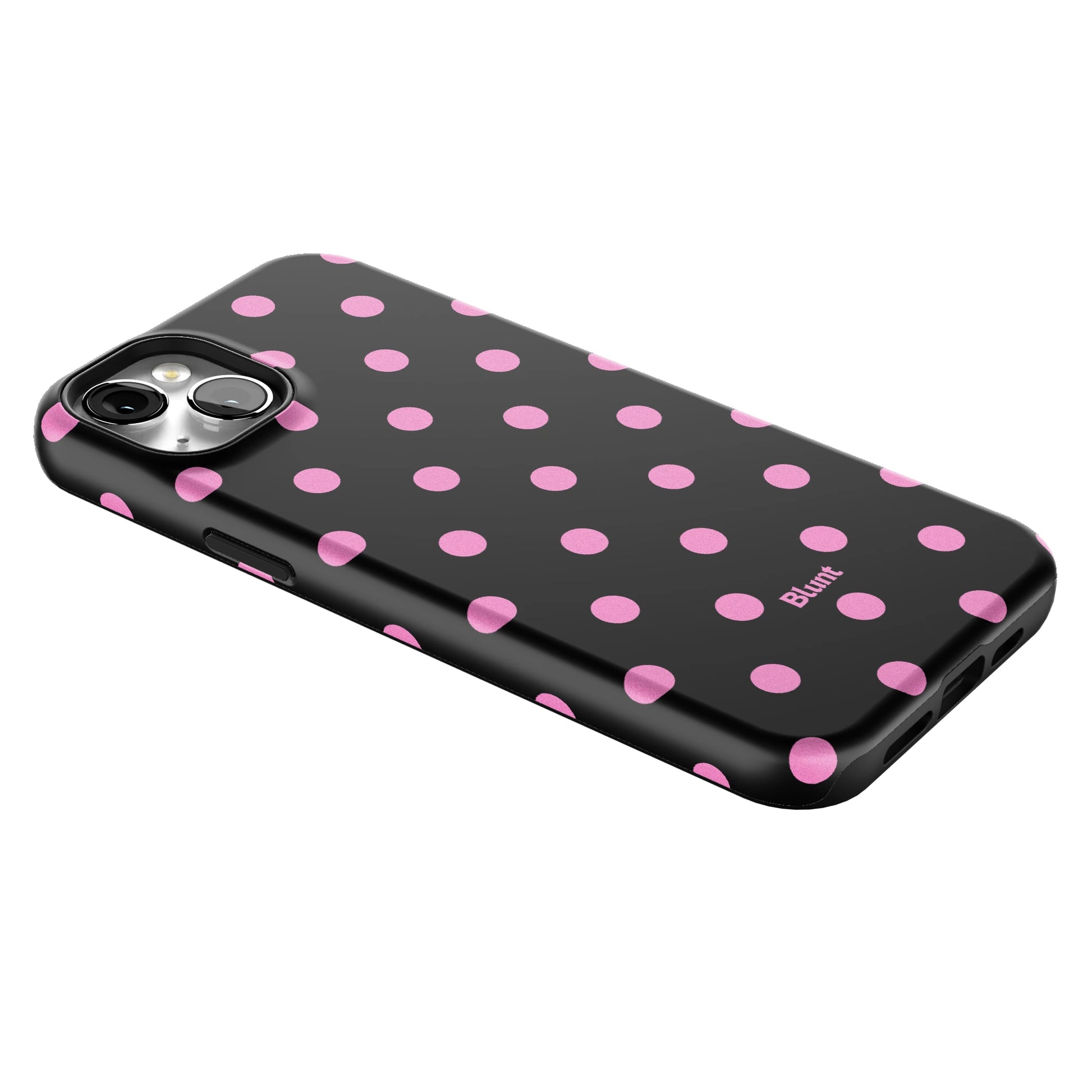 Pink and Black Polka iPhone Case gallery - Iphone_14_Mini_Air_Plus_2