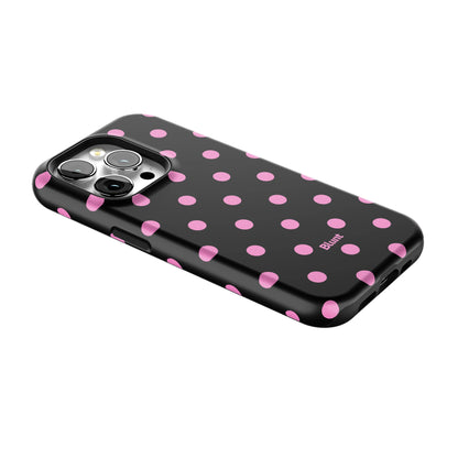 Pink and Black Polka iPhone Case gallery - Iphone_15_Pro_2