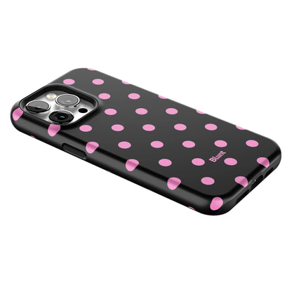 Pink and Black Polka iPhone Case gallery - Iphone_15_Pro_Max_2