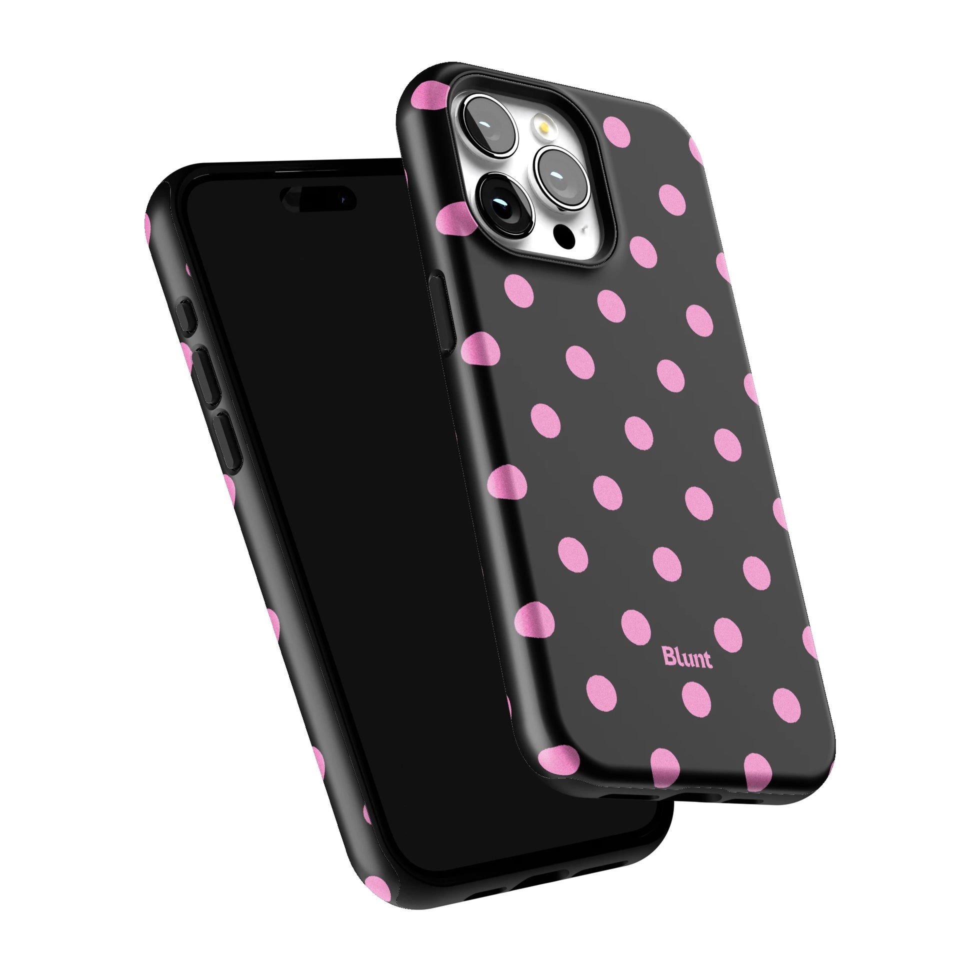 Pink and Black Polka iPhone Case gallery - Iphone_15_Pro_Max_6