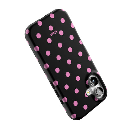 Pink and Black Polka iPhone Case gallery - Iphone_16_Iphone_5