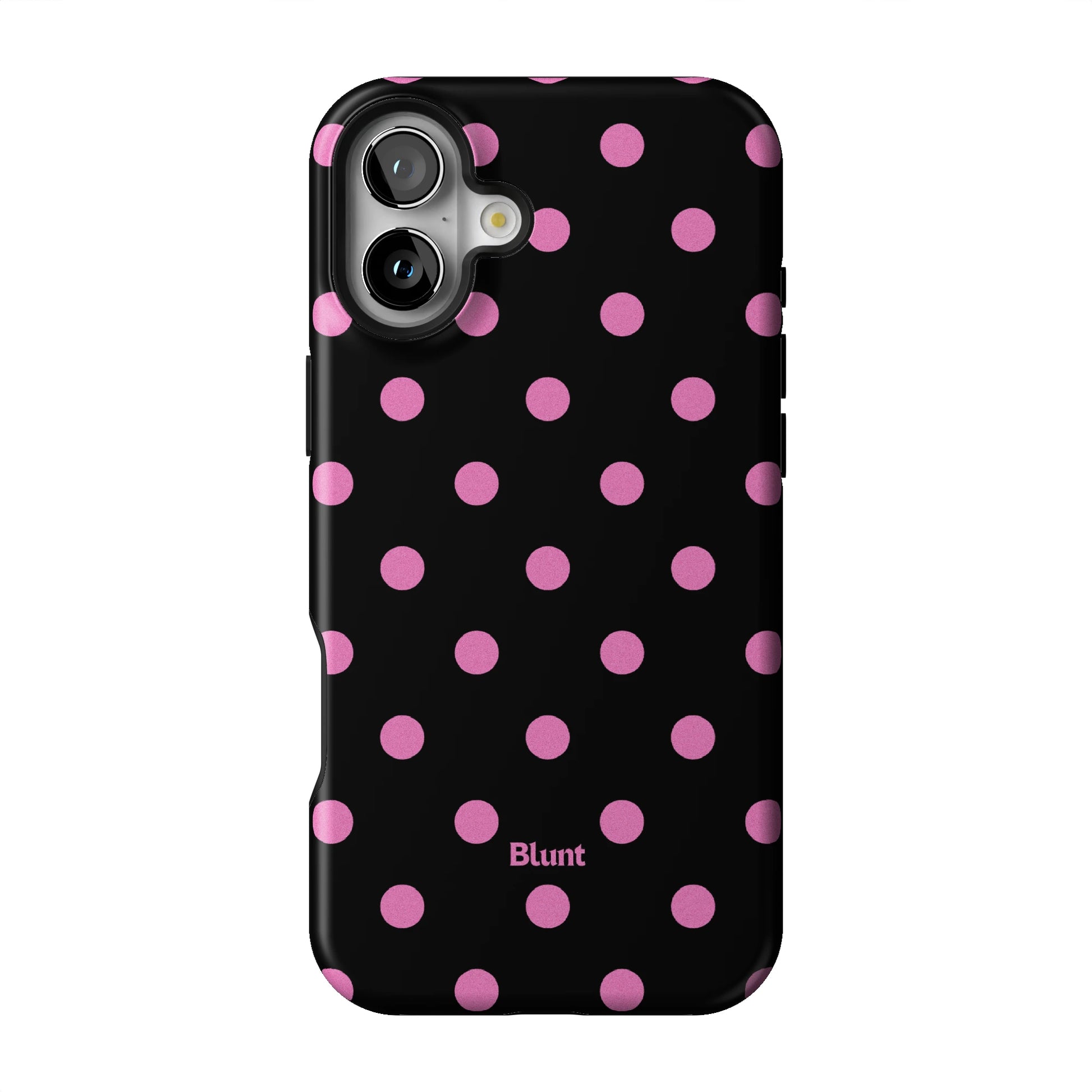 Pink and Black Polka iPhone Case gallery - Iphone_16_Mini_Air_Plus_1