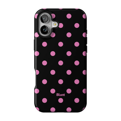 Pink and Black Polka iPhone Case gallery - Iphone_16_Mini_Air_Plus_1