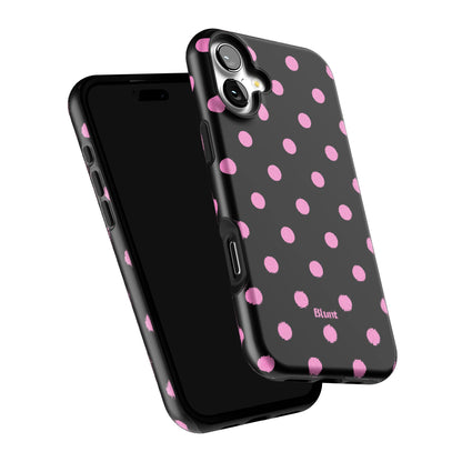 Pink and Black Polka iPhone Case gallery - Iphone_16_Mini_Air_Plus_6