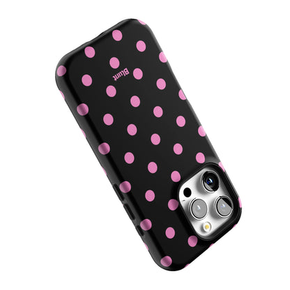 Pink and Black Polka iPhone Case gallery - Iphone_16_Pro_5