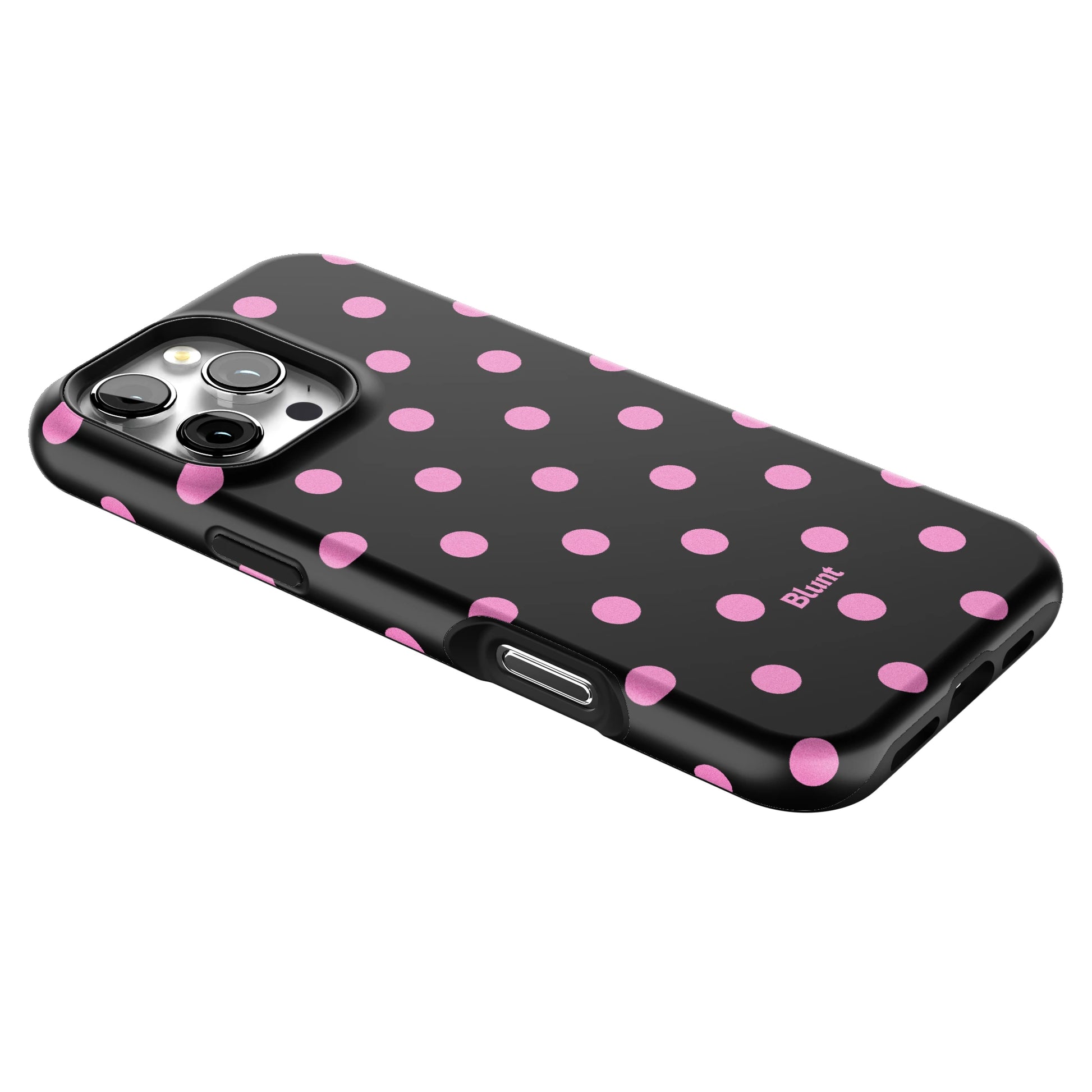 Pink and Black Polka iPhone Case gallery - Iphone_16_Pro_Max_2