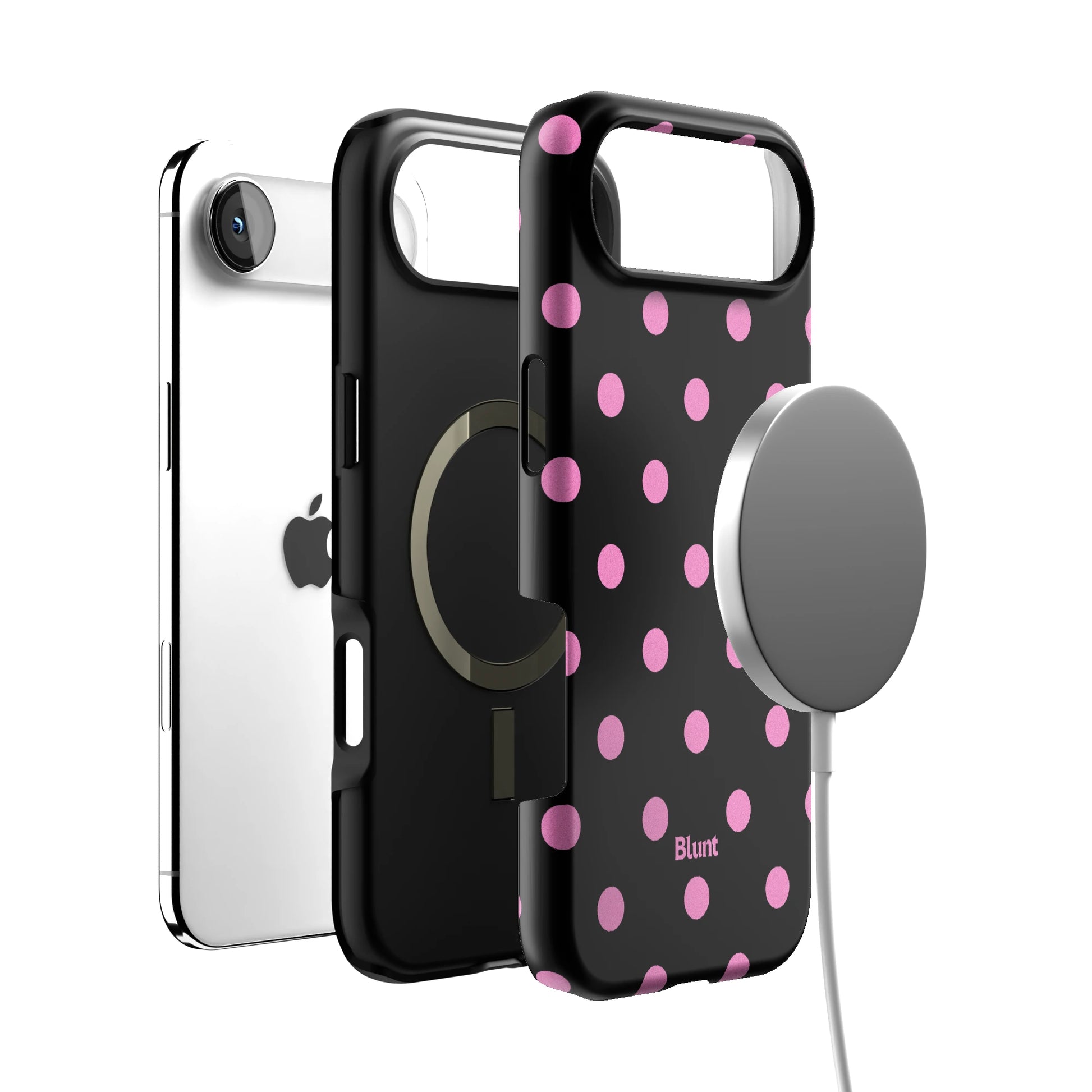 Pink and Black Polka iPhone Case gallery - Iphone_17_Air_4