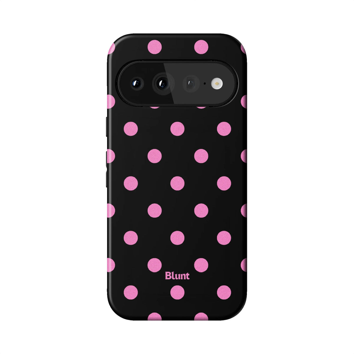 Pink and Black Polka Pixel Case - Blunt Cases