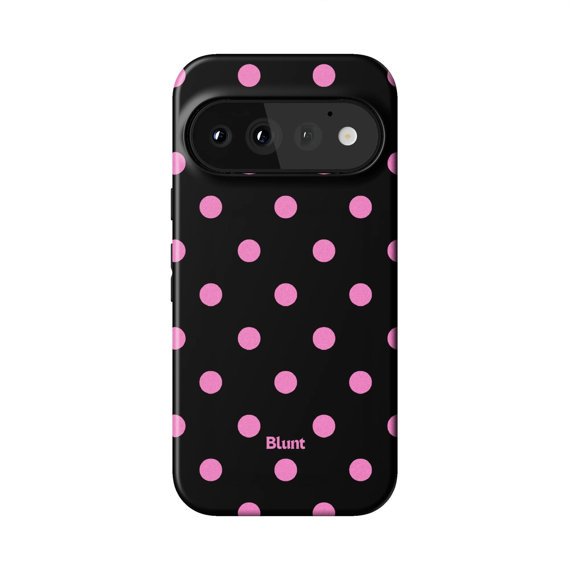 Pink and Black Polka Pixel Case - Blunt Cases