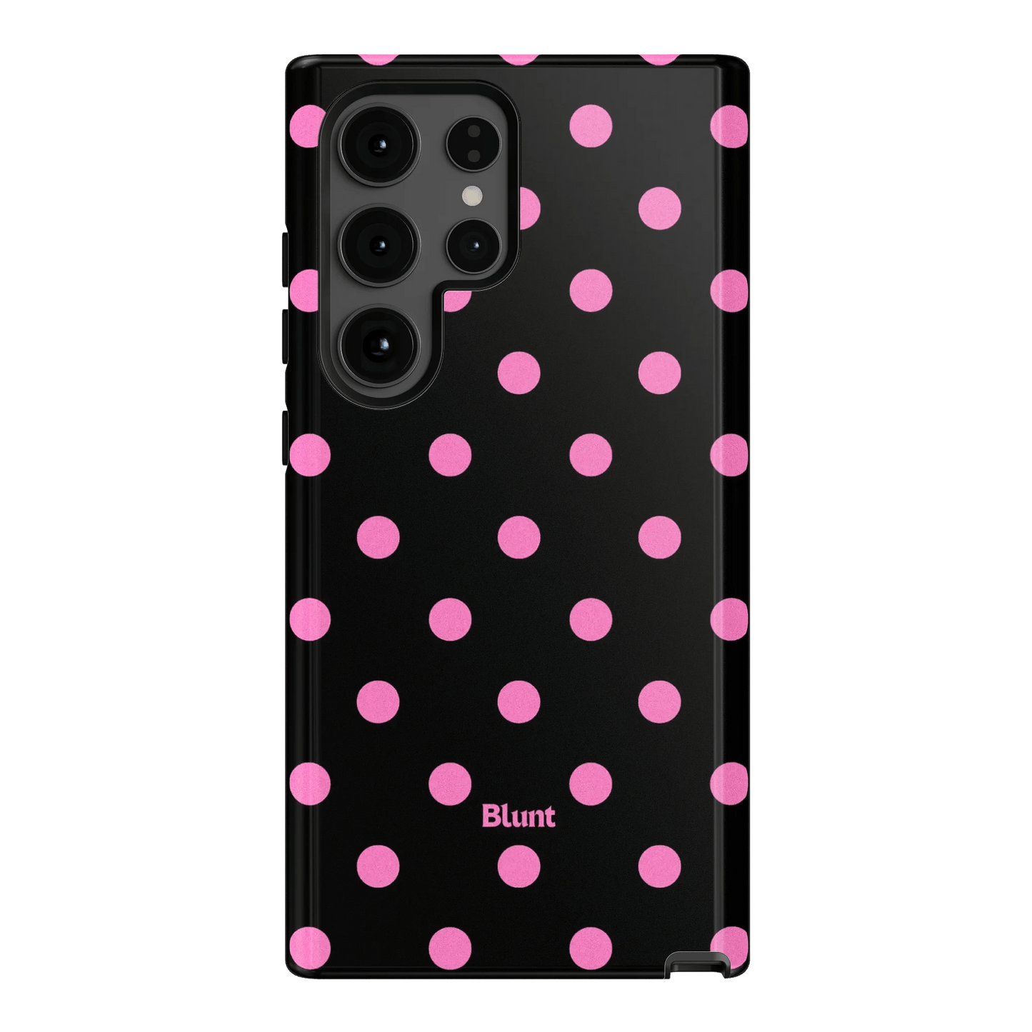 Pink and Black Polka Samsung Case - Blunt Cases