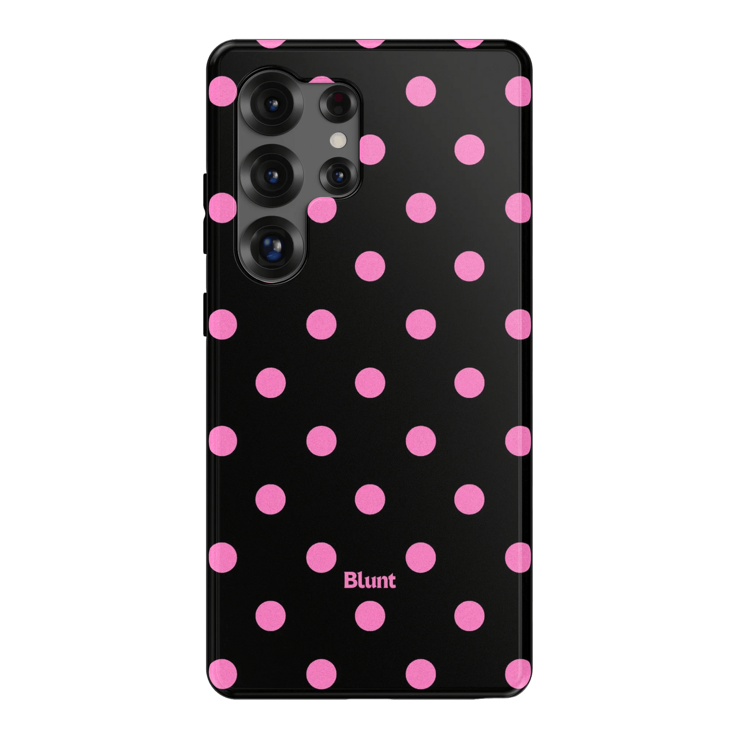 Pink and Black Polka Samsung Case - Blunt Cases
