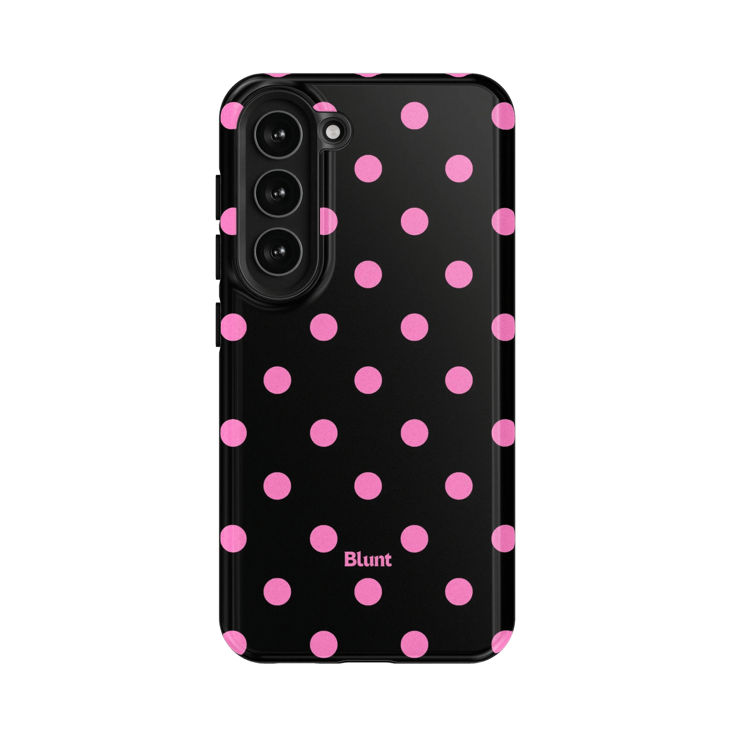 Pink and Black Polka Samsung Case - Blunt Cases