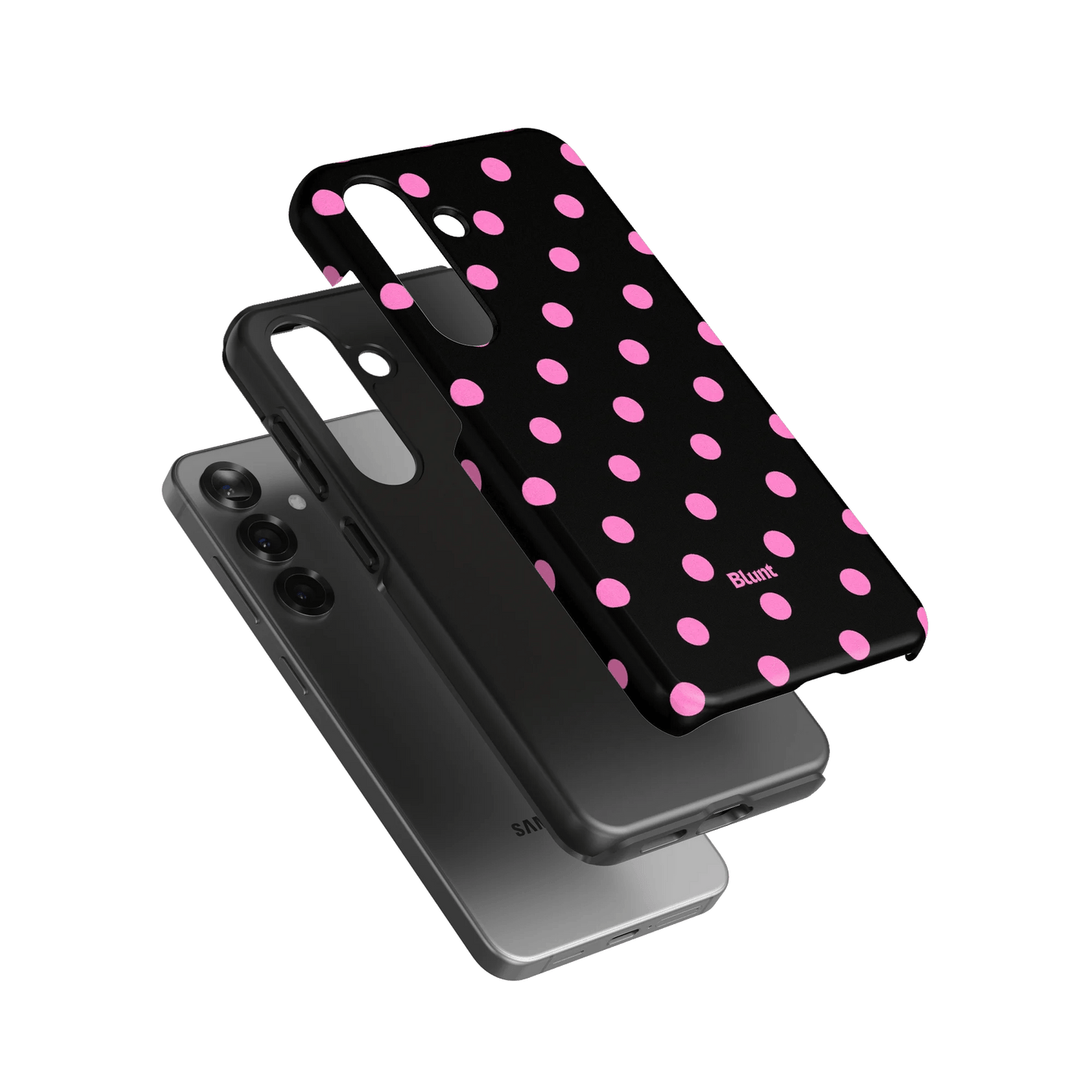 Pink and Black Polka Samsung Case - Blunt Cases
