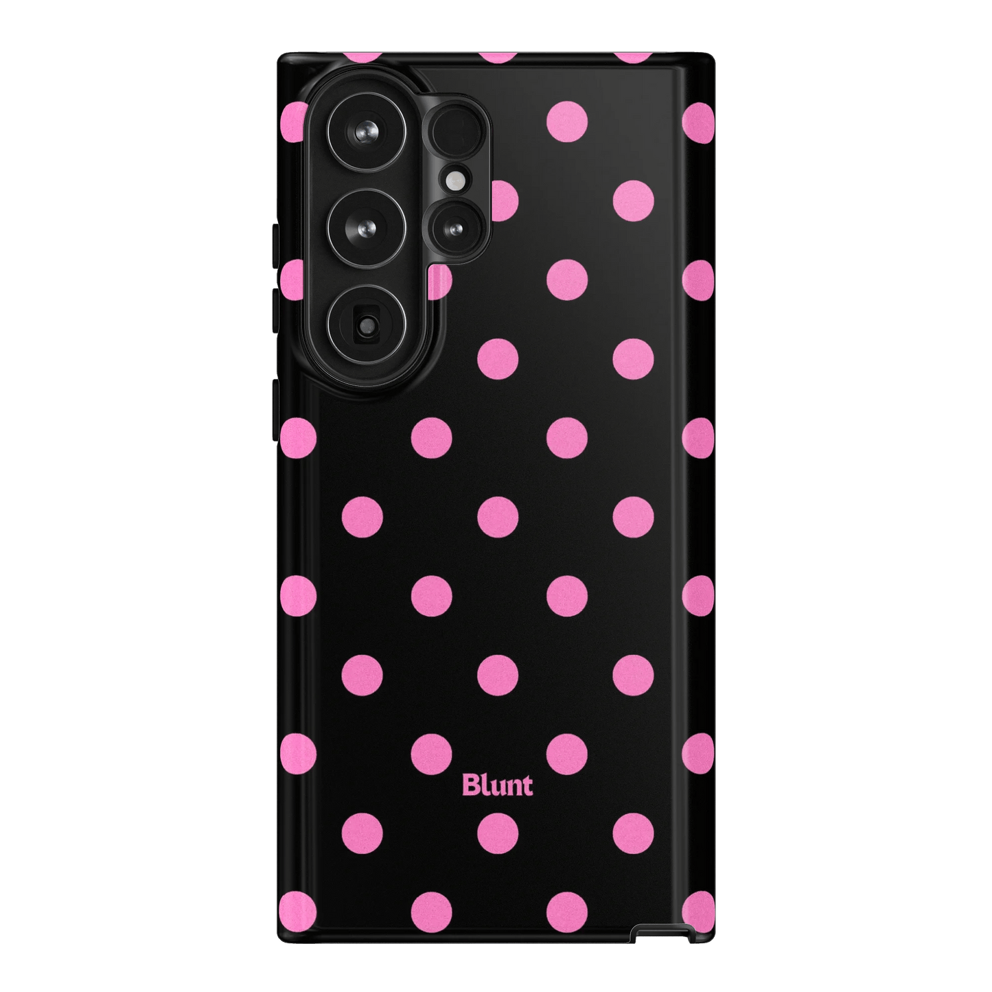 Pink and Black Polka Samsung Case - Blunt Cases