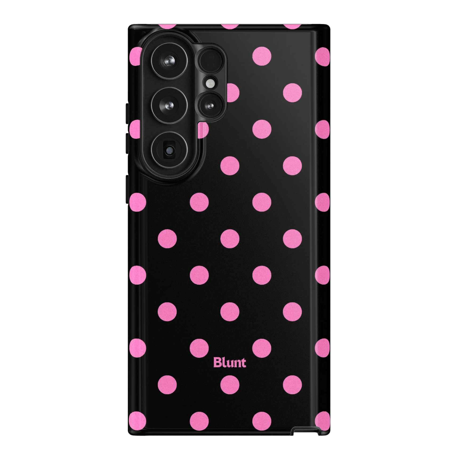 Pink and Black Polka Samsung Case - Blunt Cases