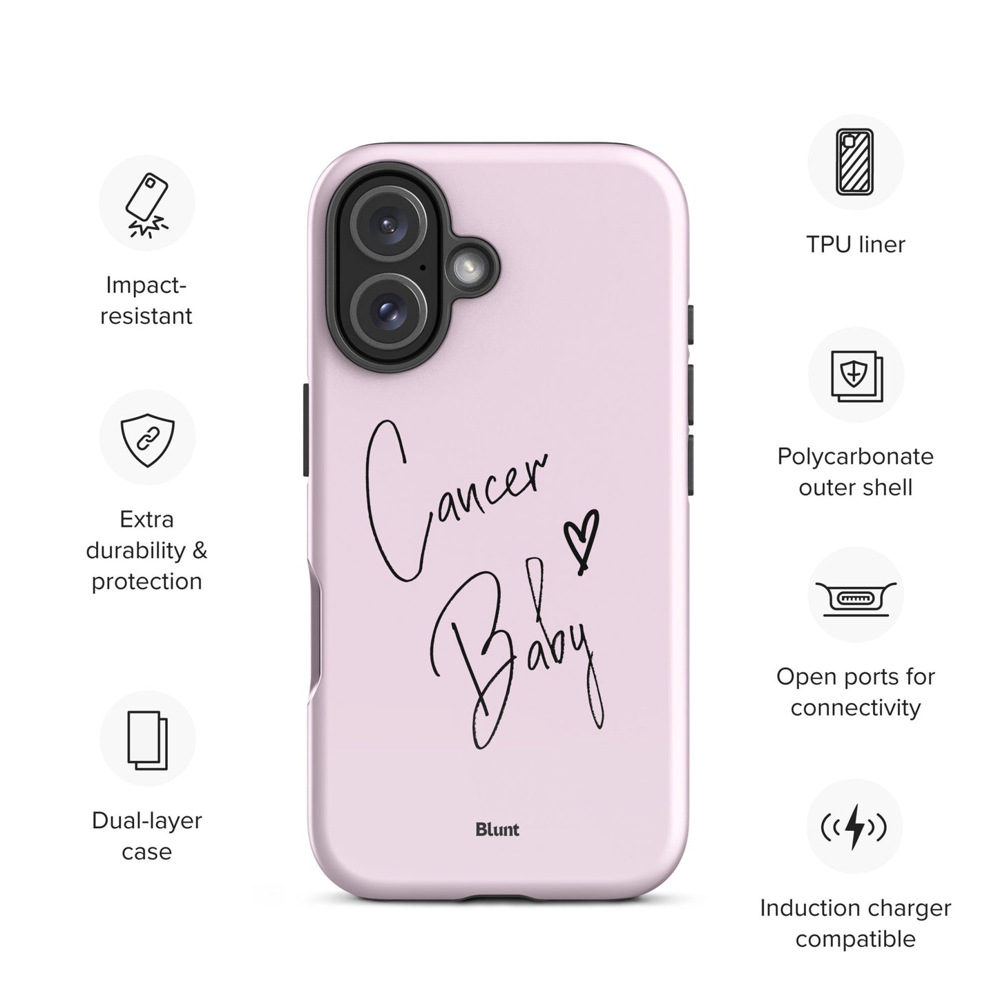 Pink Cancer Baby iPhone Case - Blunt Cases