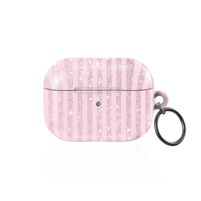 Pink Champagne Stripe AirPod Case - Blunt Cases