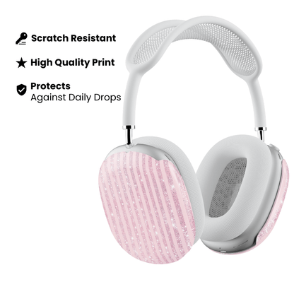 Pink Champagne Stripe AirPod Max Case - Blunt Cases