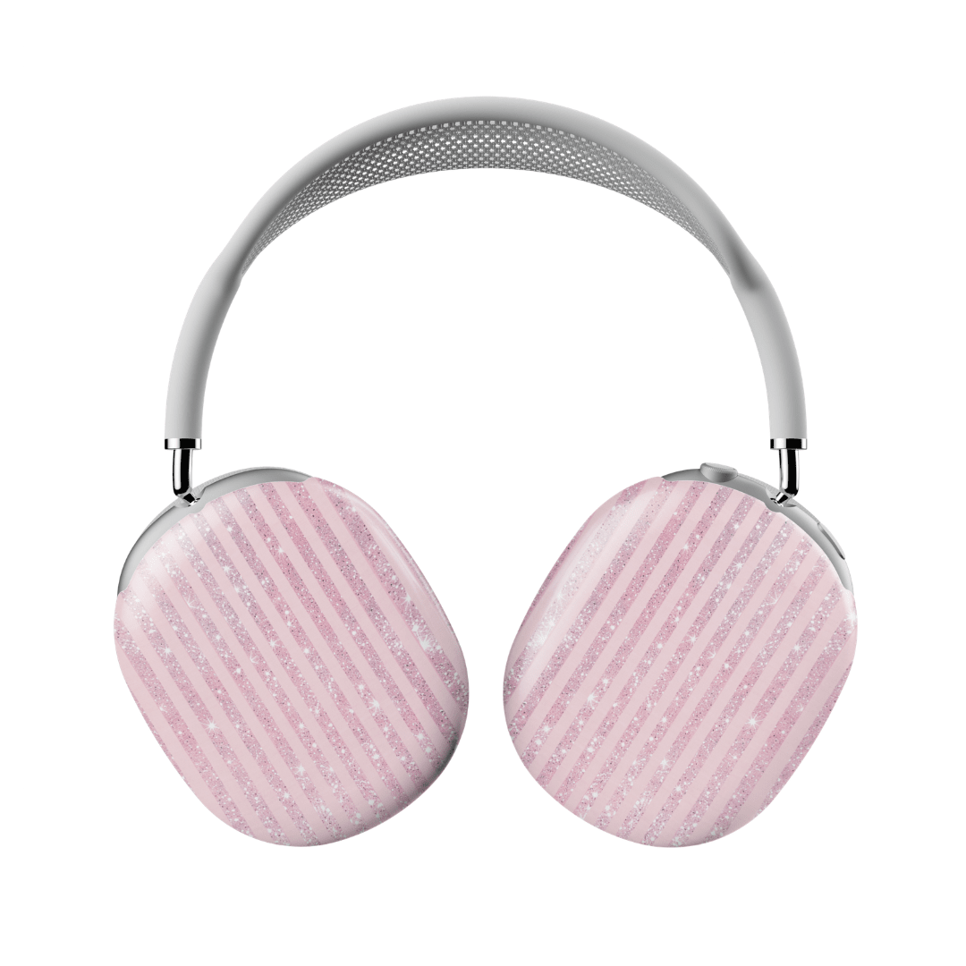 Pink Champagne Stripe AirPod Max Case - Blunt Cases