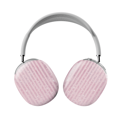 Pink Champagne Stripe AirPod Max Case - Blunt Cases