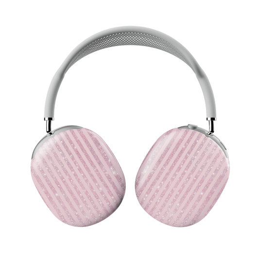 Pink Champagne Stripe AirPod Max Case - Blunt Cases