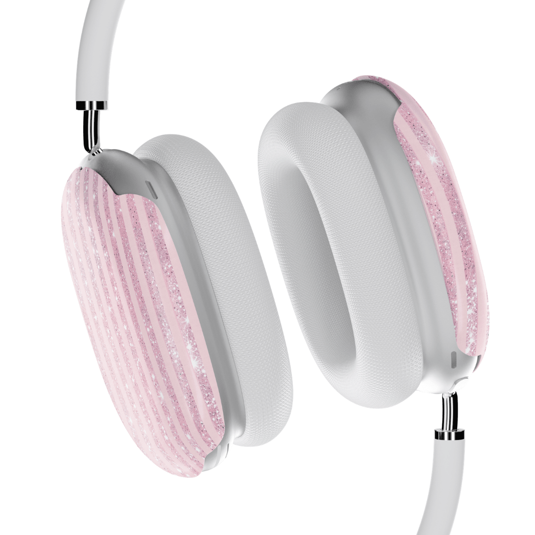 Pink Champagne Stripe AirPod Max Case - Blunt Cases