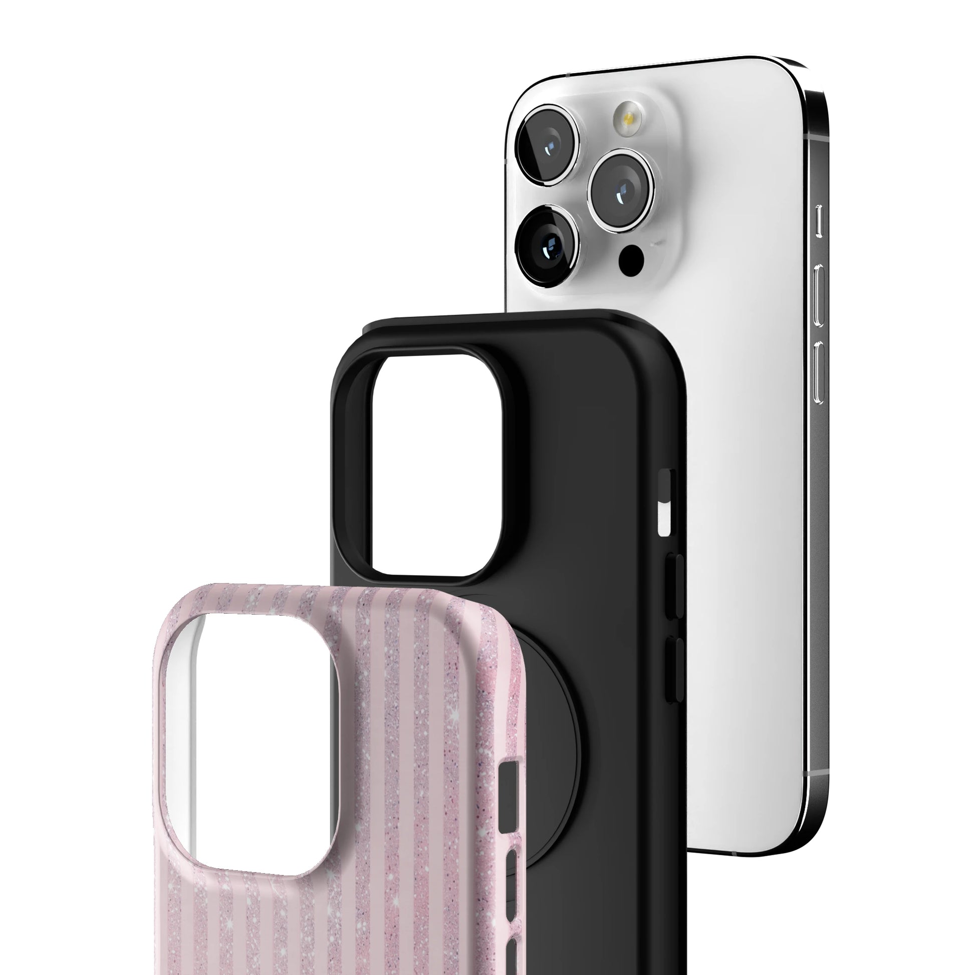 Pink Champagne Stripe iPhone Case gallery - Iphone_14_Pro_3