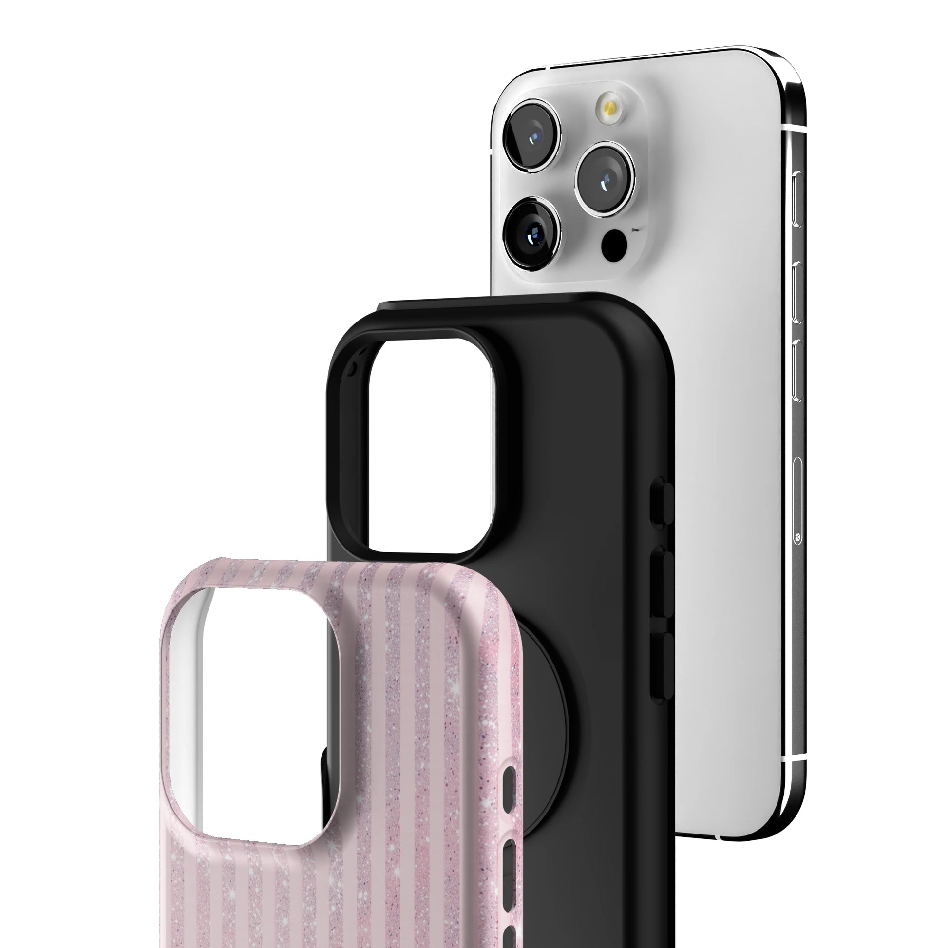 Pink Champagne Stripe iPhone Case gallery - Iphone_16_Pro_3