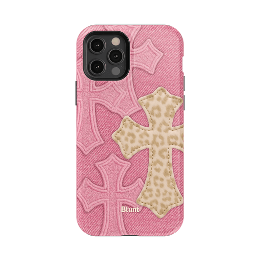 Pink Cheetah Cross iPhone Case - Blunt Cases