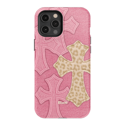 Pink Cheetah Cross iPhone Case - Blunt Cases