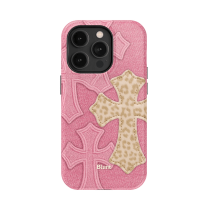 Pink Cheetah Cross iPhone Case - Blunt Cases