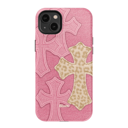 Pink Cheetah Cross iPhone Case - Blunt Cases