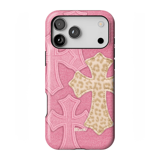 Pink Cheetah Cross iPhone Case - Blunt Cases