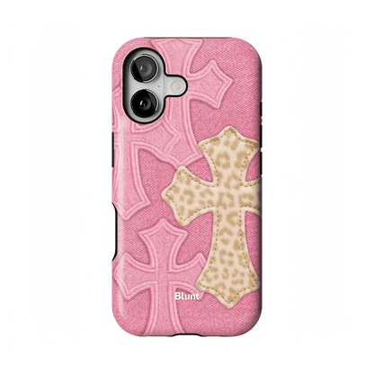 Pink Cheetah Cross iPhone Case - Blunt Cases