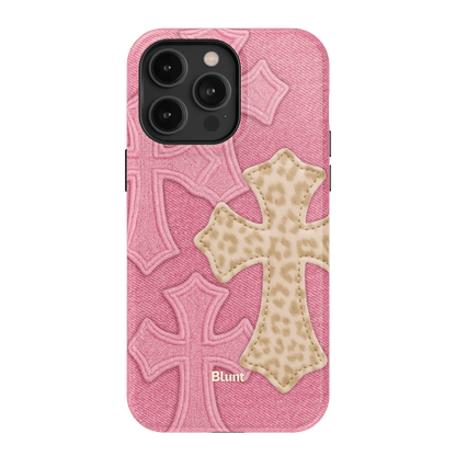 Pink Cheetah Cross iPhone Case - Blunt Cases