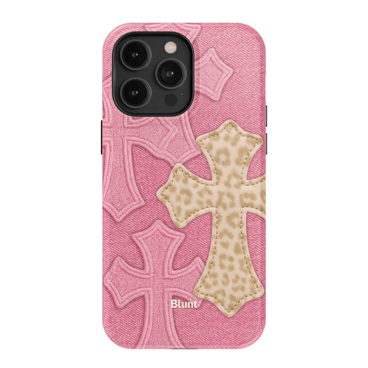 Pink Cheetah Cross iPhone Case - Blunt Cases