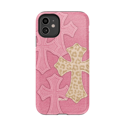 Pink Cheetah Cross iPhone Case - Blunt Cases